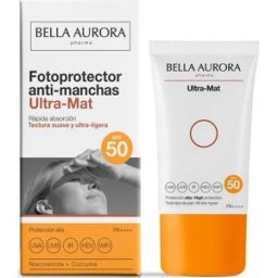 Bella Aurora Ultra-Mat Protector Solar Facial Anti-Manchas SPF50 Piel Grasa 50ml