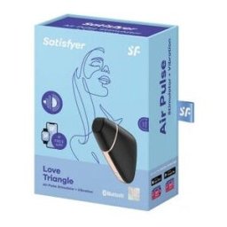 SATISFYER Vibrador y Estimulador de Aire Pulsado Love Triangle Negro 1ud