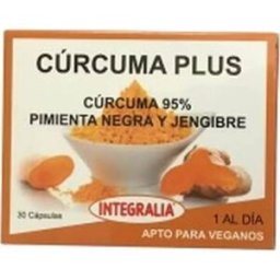 INTEGRALIA Curcuma Plus Con Pimienta Negra y Jengibre 30caps
