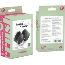 Crushious Tough Love Esposas Velcro Cadena 40cm Extra Negro 1ud