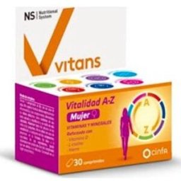 NS Nutritional System Nutritional System Vitans Vitalidad A-Z Mujer 30comp