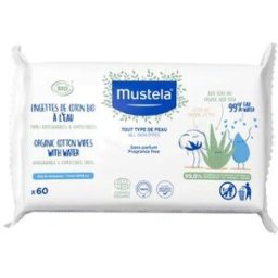 Mustela Toallitas al Agua de Algodón BIO 60uds