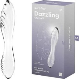 SATISFYER Dazzling Crystal Dildo Hot & Cold Transparente 1ud