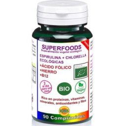 ROBIS Espirulina+Chlorella +Acido Folico+Hierro+B12 90Comp