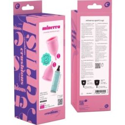 Crushious Set Copas Menstruales Minerva S+L + Bolsa + Limpiador