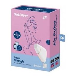 SATISFYER Vibrador y Estimulador de Aire Pulsado Love Triangle Blanco 1ud