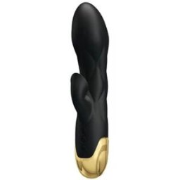 Pretty love Vibrador de Lujo Bañado en Oro Recargable Negro 1ud