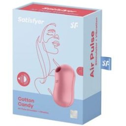 SATISFYER Cotton Candy Stimulator & Vibrator Pink 1ud