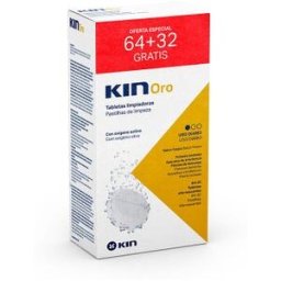 Kin Oro Tabletas Efervescentes Prótesis Dentales 64+32uds