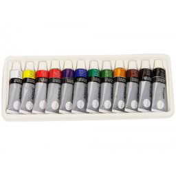 Pintura acrilica daler rowney simply caja de 12 colores surtidos tubo de 12 ml