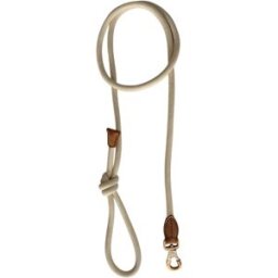 Fred & Rita Correa para perros cuerda y piel. Beige Única