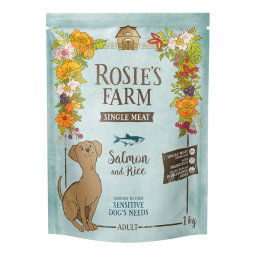 Rosie's Farm Single Meat Adult salmón con arroz - 1 kg