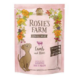 Rosie's Farm Single Meat Adult cordero con arroz - 1 kg