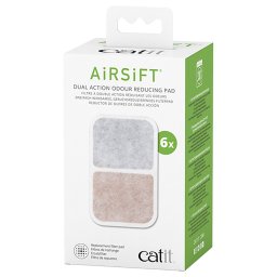 Catit Airsift Dual Action Almohadilla Reductora de Olores - 6 unidades