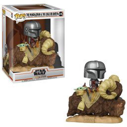 Funko Pop Deluxe Star Wars The Mandalorian: Mandaloriano con Baby Yoda en Bantha