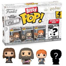 Funko Bitty Pop Harry Potter Pack 4 Hermione Granger/Rubeus Hagrid/Ron Weasley/Figura Misteriosa