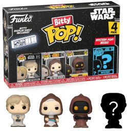 Funko Bitty Pop Star Wars Pack 4 Luke Skywalker/Obi-Wan Kenobi/Jawa/Figura Misteriosa