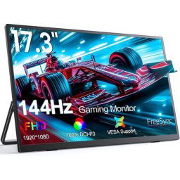 Monitor portátil UPERFECT 17,3" Full HD 144Hz FreeSync USB-C VESA Altavoces Soporte 180°