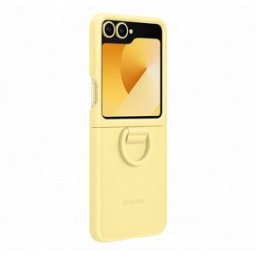 Samsung Funda de silicona amarilla para Galaxy Z Flip6 / Flip7 FE. Amarillo