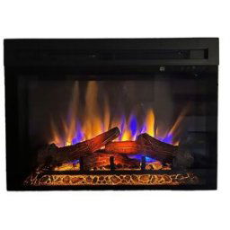 Nora Flame Chimenea eléctrica popules 70 con calefactor. Negro