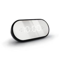 Reloj despertador digital Metronic 477037 Negro Espejo Doble Alarma FM LED Sleep