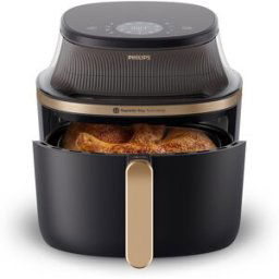 Philips Freidora de aire S3000 Dig con ventana tamaño XL y 6,2 litros. Negro / Cobre
