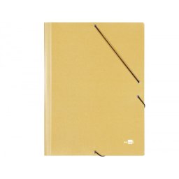 Carpeta liderpapel gomas tres solapas carton prespan a3 color amarillo