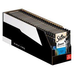 Sheba Variety Fresh en bolsitas para gatos 56 x 85 g - Sauce Lover con atún