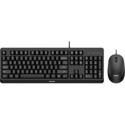 Philips SPT6207BL/16 Combo Teclado y Ratón 1200 DPI USB Negro