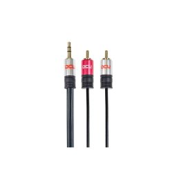 Cable de audio DCU 30701230 Jack 3.5mm macho a 2 RCA macho 2m cobre chapado en oro