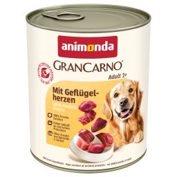 animonda GranCarno Original Adult 24 x 800 g - con corazones de ave