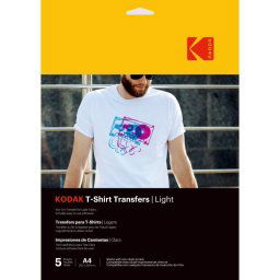 Kodak T-Shirt Transfers Papel Fotográfico A4 5 Hojas para Camiseta Clara