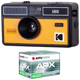 Kodak Pack Kodak i60 Cámara Analógica Reutilizable + Película ISO 400 de 36 Exposiciones Amarillo