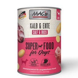 MAC's Adult Superalimentos 24 x 400 g - Pack Ahorro - Ternera y pato