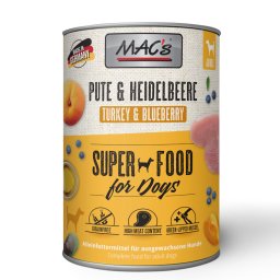 MAC's Adult Superalimentos 24 x 400 g - Pack Ahorro - Pavo y arándanos