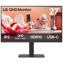 LG 27BA65QB-B 27" 2560x1440 100Hz IPS HDR10 USB-C Altavoces Pivot Height Adjust