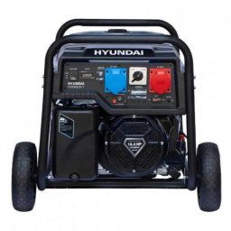 Generador Gasolina Hyundai Arranque Eléctrico Ruedas Macizas 7,7Kw monofásico 10,6kVA trifásico