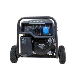 Generador Gasolina Hyundai Arranque Eléctrico Protección AVR Pantalla LED Ruedas