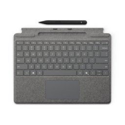 Teclado Microsoft Surface Pro Signature Keyboard Platino QWERTY Español Touchpad Alcántara