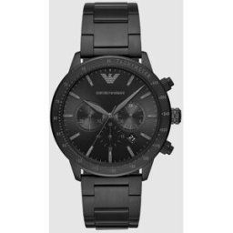 Giorgio Armani Reloj de hombre AR11242 cronógrafo de acero negro. Negro