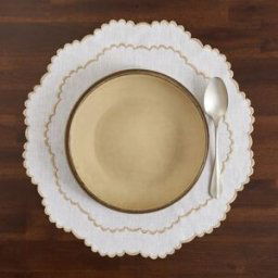 El Corte Inglés Mantel individual antimanchas resinado lino Cannes . Beige Diámetro 38 cm