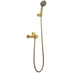 Imex Products Conjunto de grifo monomando y mango de ducha para bañera o ducha Roma Imex. Oro cepillado