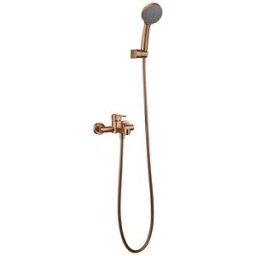 Imex Products Conjunto de grifo monomando y mango de ducha para bañera o ducha Roma Imex. ORO ROSA CEPILLADO