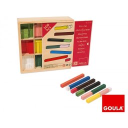 Juego goula didactico regletas 10 x 10 caja individual