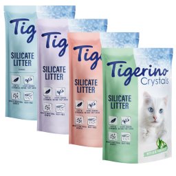 Oferta de prueba: Tigerino Crystals arena para gatos 6 x 5l - 4 variedades: Classic, Flower power, Lavanda y Aloe vera