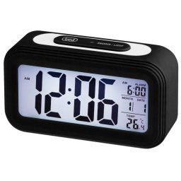 Reloj despertador digital Trevi SLD 3068 S negro rectangular LCD 12/24h alarma snooze