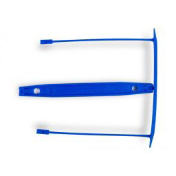 Encuadernador fastener q-connect plastico e-clips color azul caja de 100 unidades