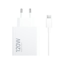 Cargador de Pared Xiaomi 120W HyperCharge Tipo-A USB + Cable USB-C Blanco, 1 Puerto, PC, Universal