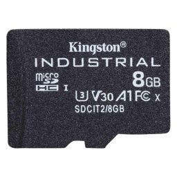 Tarjeta microSDHC Industrial 8GB UHS-I U3 V30 A1 Negro - Resistencia extrema y alto rendimiento