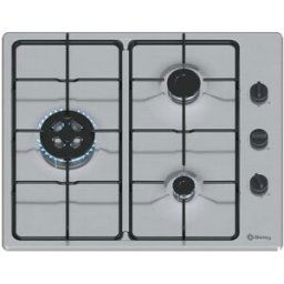 Balay Placa gas 3 quemadores - 3ETX463BB. Inox